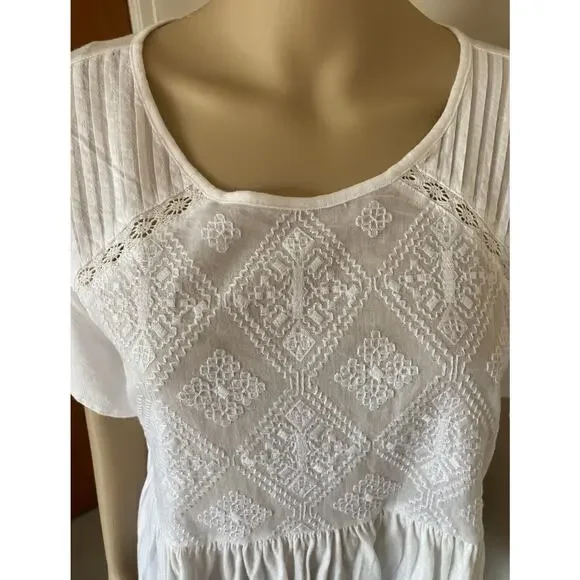 Lucky Brand Embroidered Dolman Top M - Boho Chic! - Picture 4 of 14